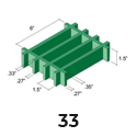 Molded Grating 1.5in thick 6x1.5 mesh