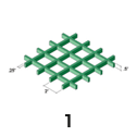 Molded Grating 0.5in thick 2x2 mesh