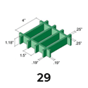 Molded Grating 1.18in thick 4x1.5 mesh