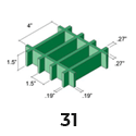 Molded Grating 1.5in thick 4x1.5 mesh