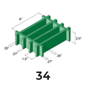 Molded Grating 2.0in thick 6x1.5 mesh