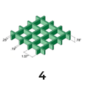 Molded Grating 0.78in thick 1.57x1.57 mesh