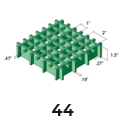 Molded Grating 1.5in thick1x1/2x2 mesh